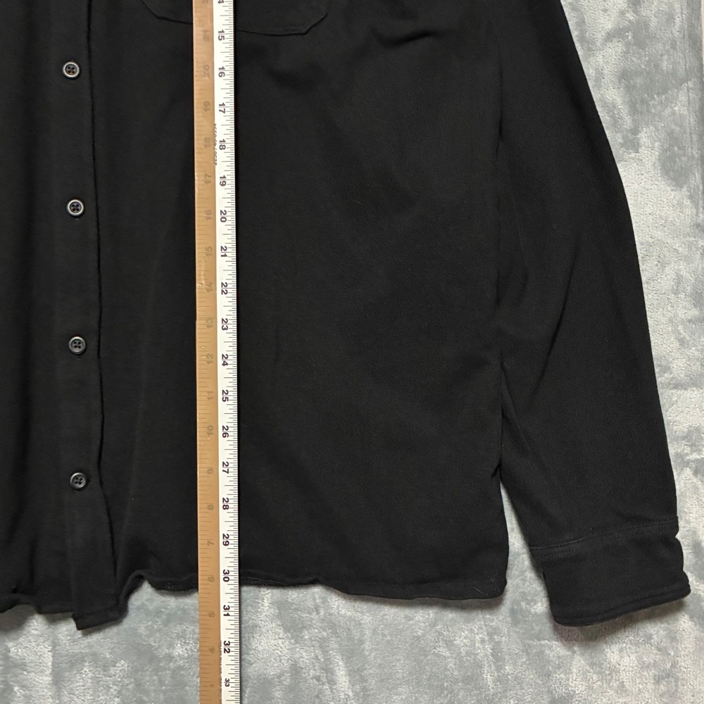 Gap Cotton‎ Stretch Utility Long Sleeve Heavy Shirt Shacket Mens XL Black - Picture 8 of 8